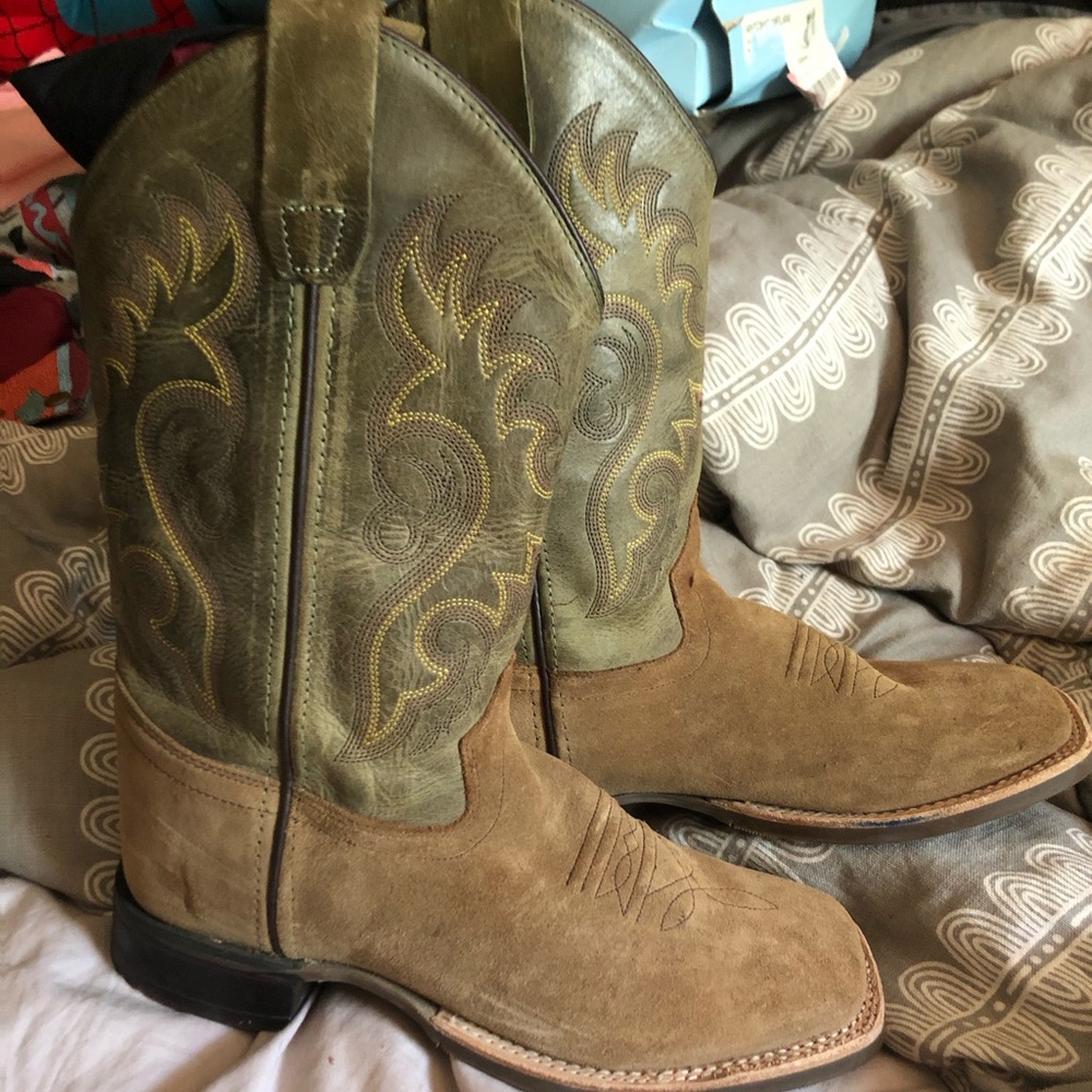 Old west square toe boots